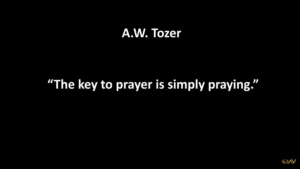 a w tozer