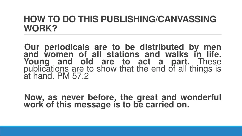 how to do this publishing canvassing work 1