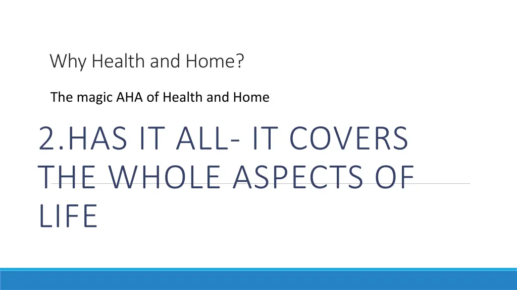 why health and home 1