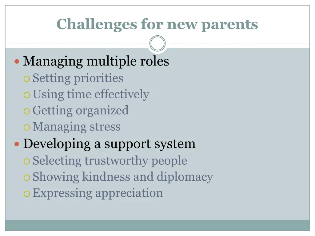 challenges for new parents 2