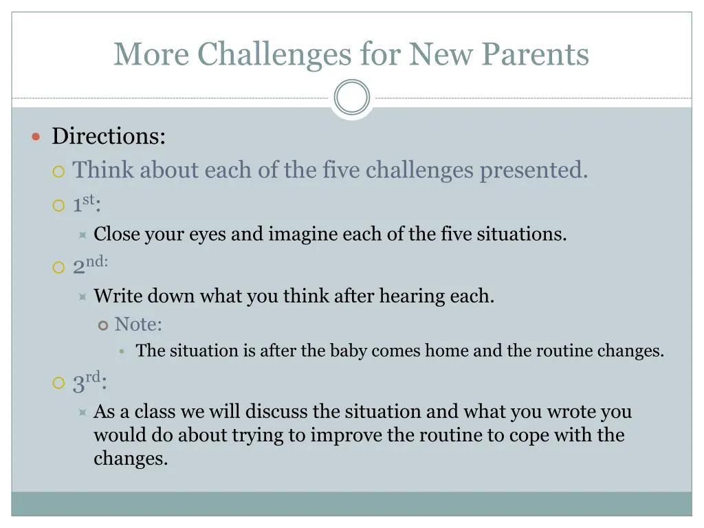 more challenges for new parents