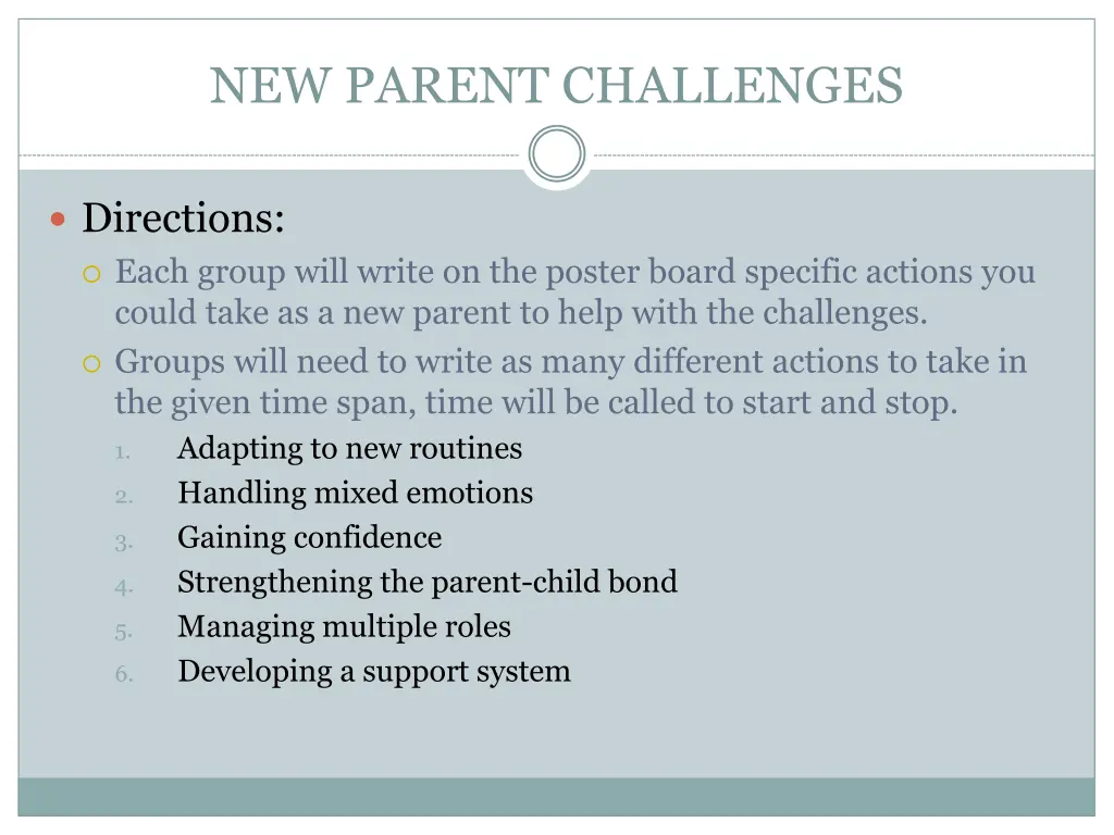 new parent challenges