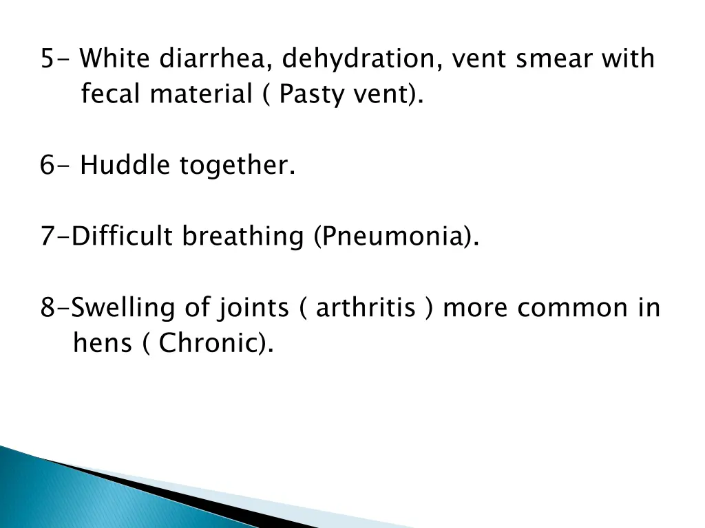 5 white diarrhea dehydration vent smear with