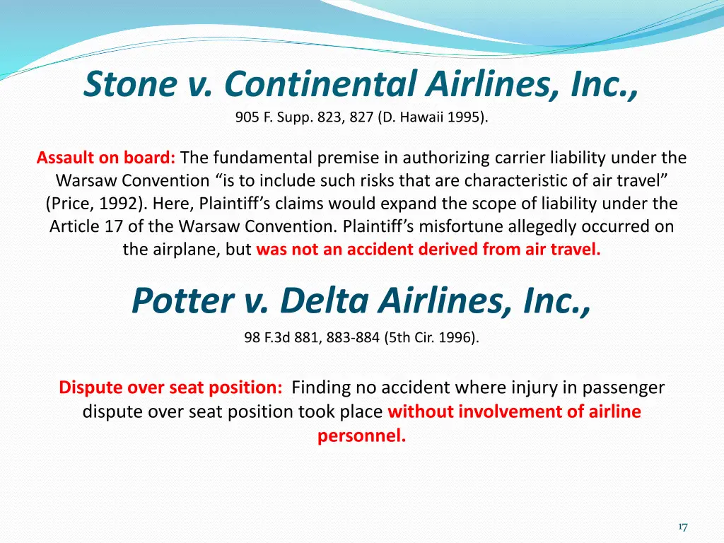 stone v continental airlines inc 905 f supp