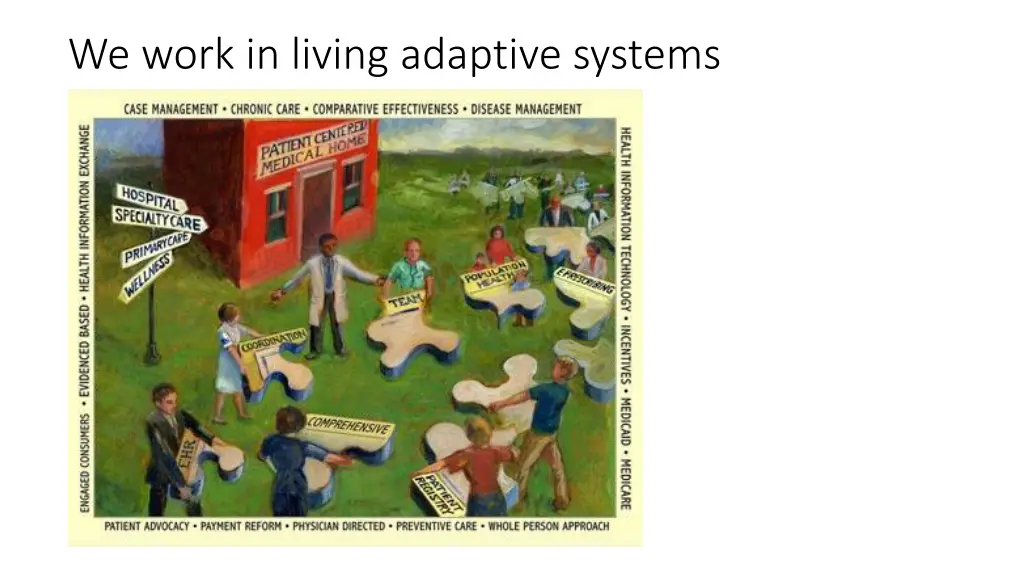 we work in living adaptive systems