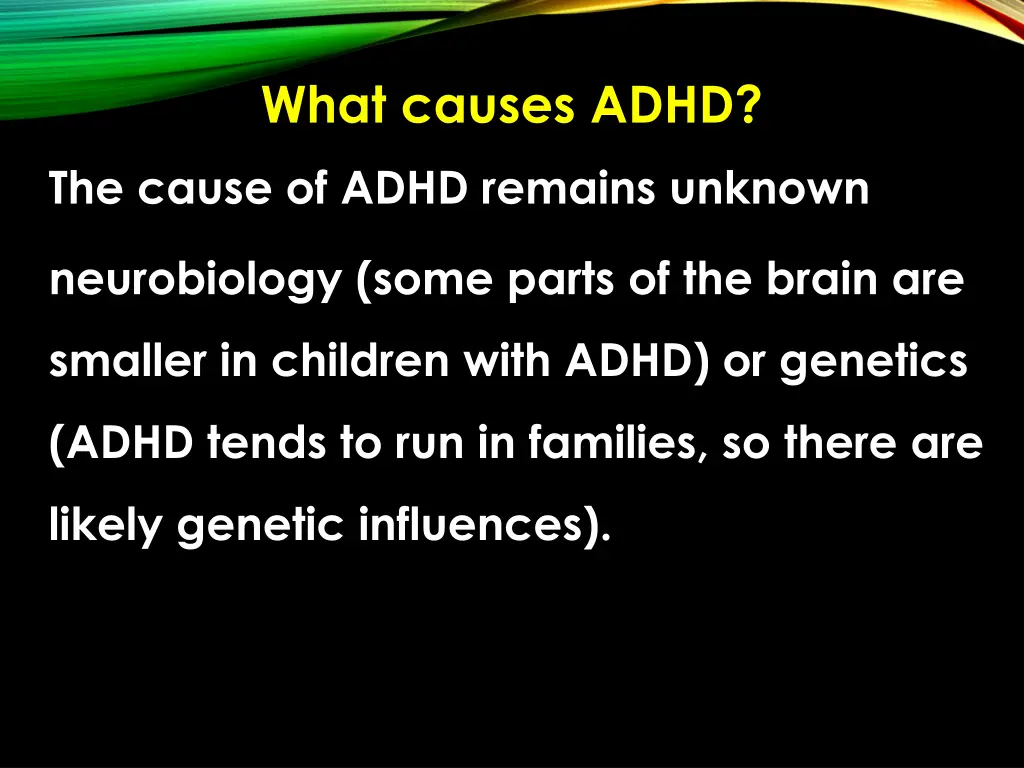 what causes adhd