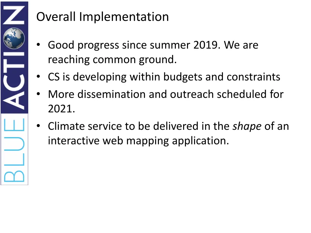 overall implementation