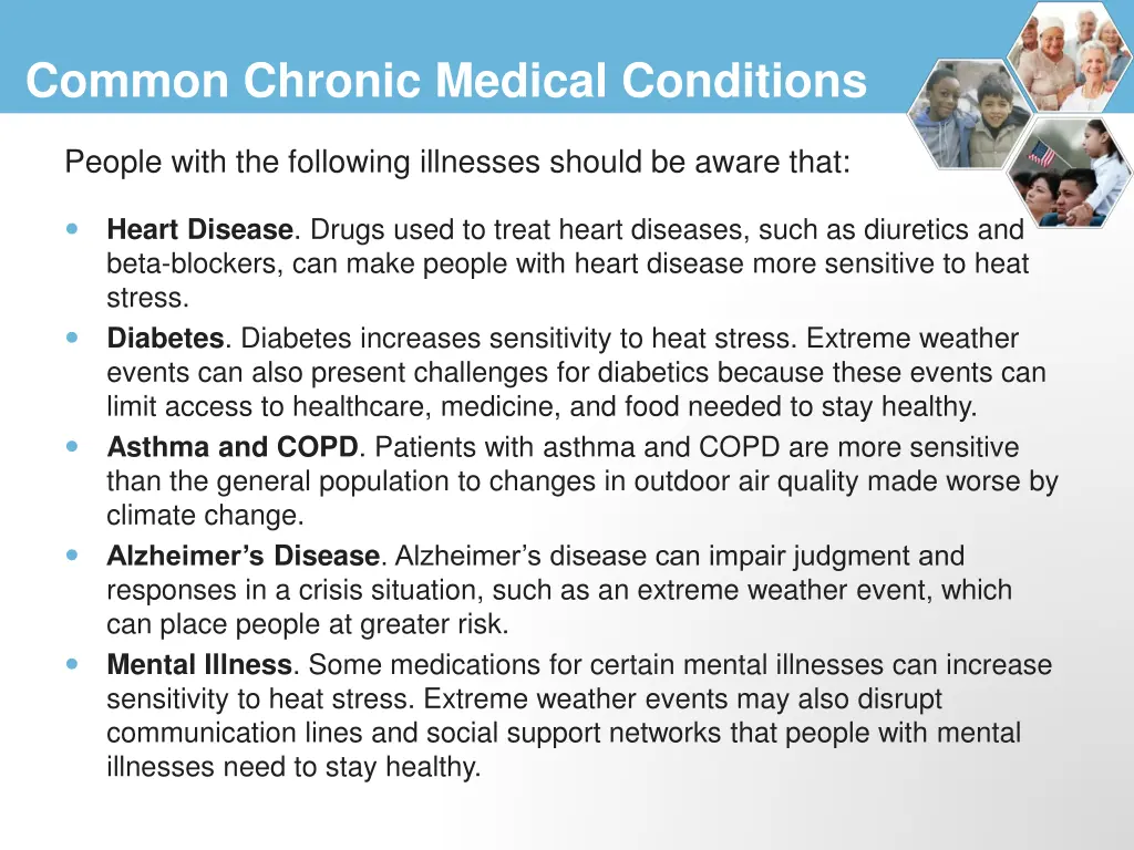 common chronic medical conditions