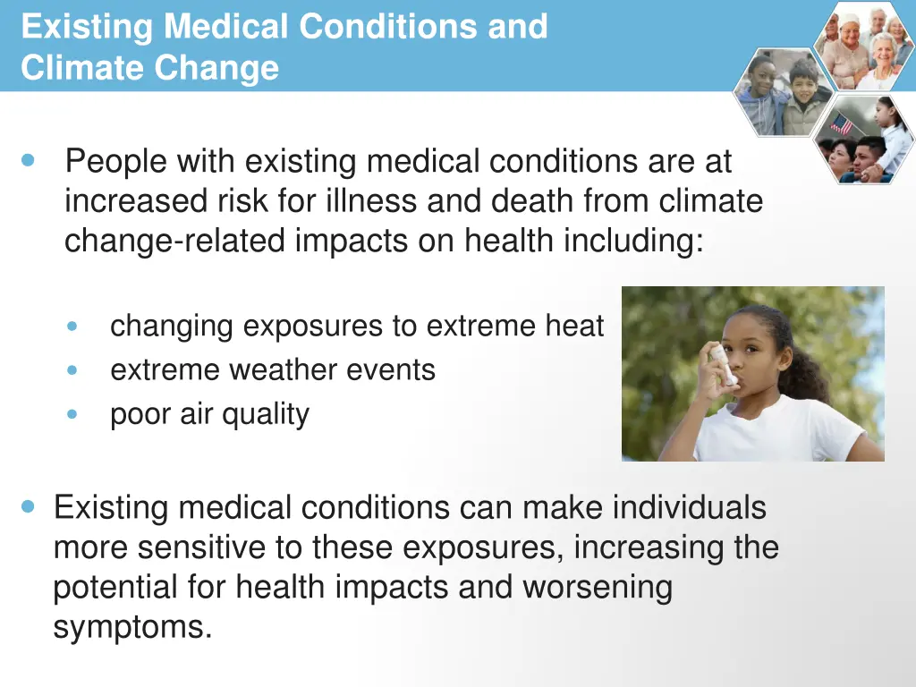 existing medical conditions and climate change