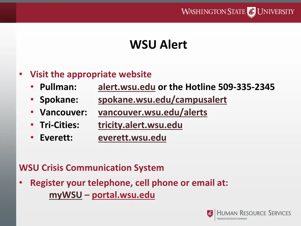 wsu alert