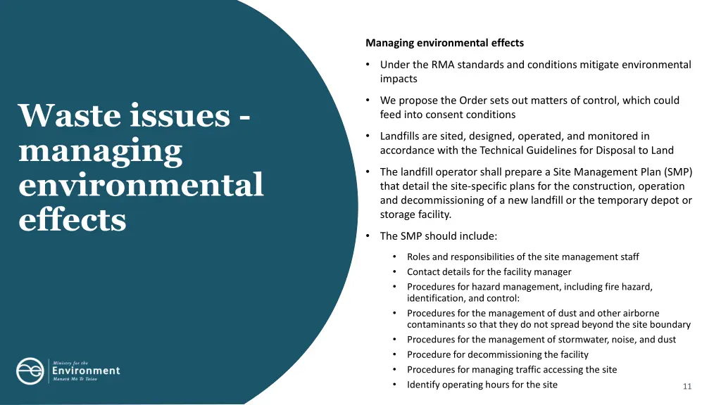 managing environmental effects