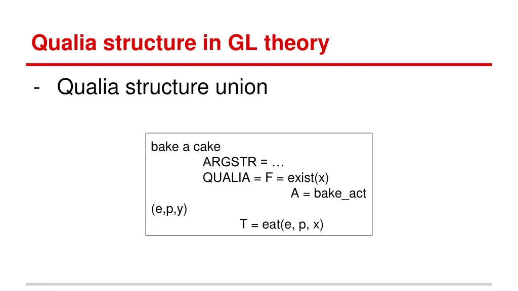 qualia structure in gl theory 2