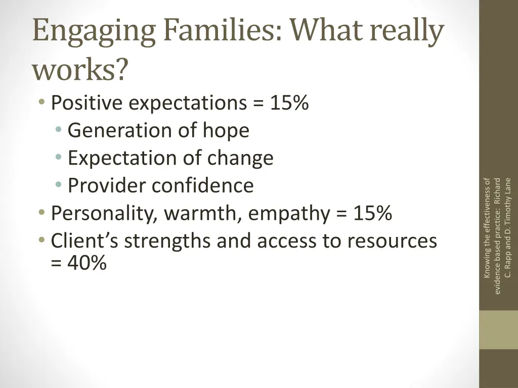 engaging families what really works positive