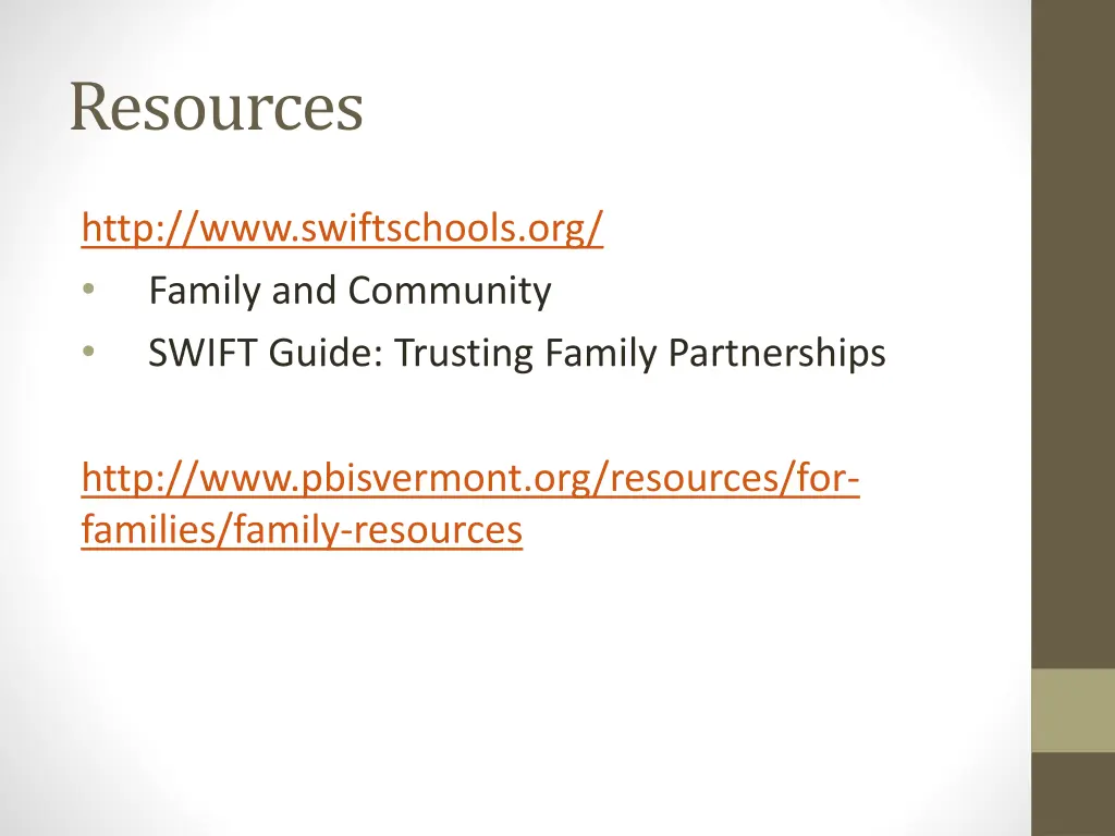 resources