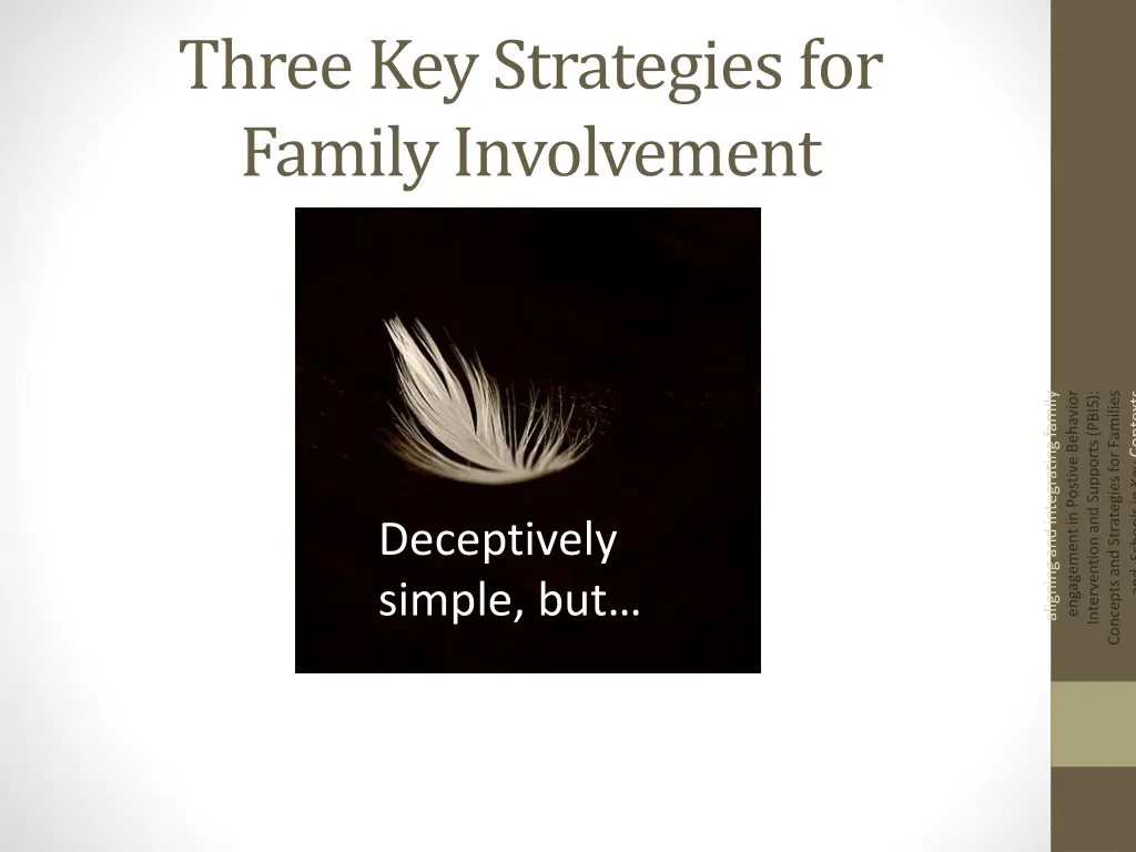 three key strategies for family involvement