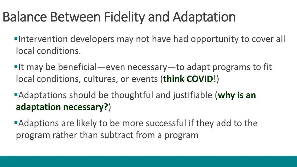 balance between fidelity and adaptation balance