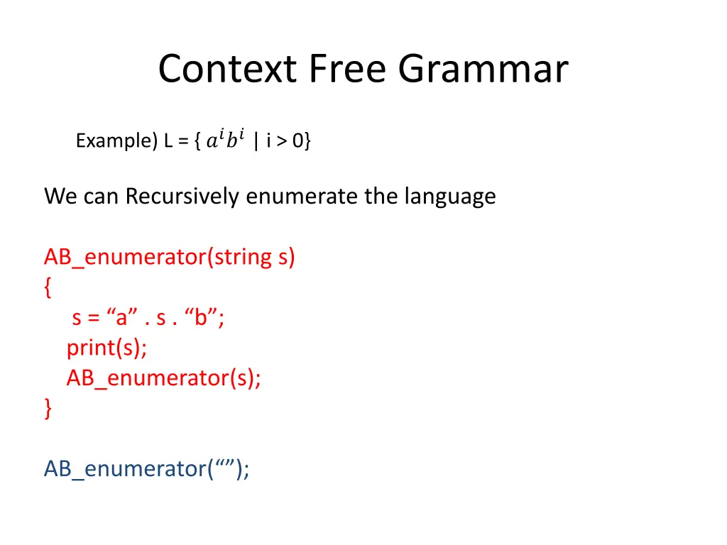 context free grammar 1