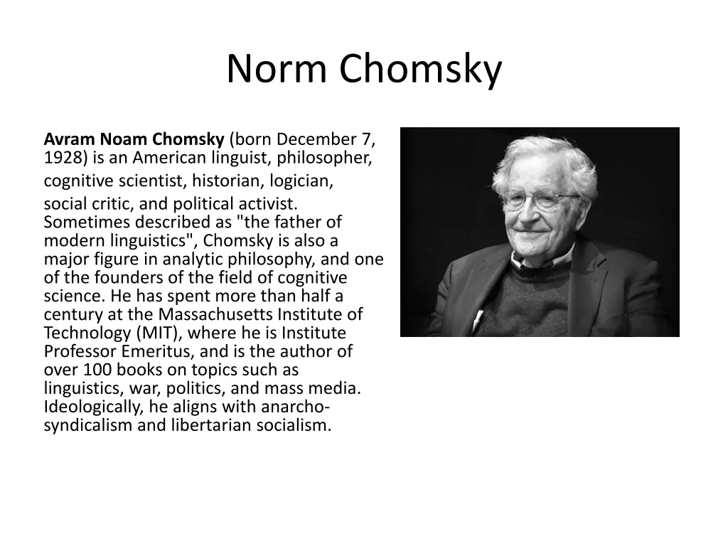 norm chomsky