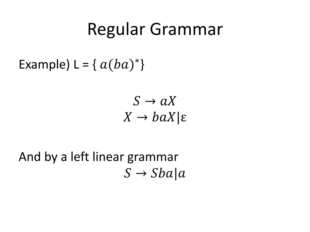 regular grammar