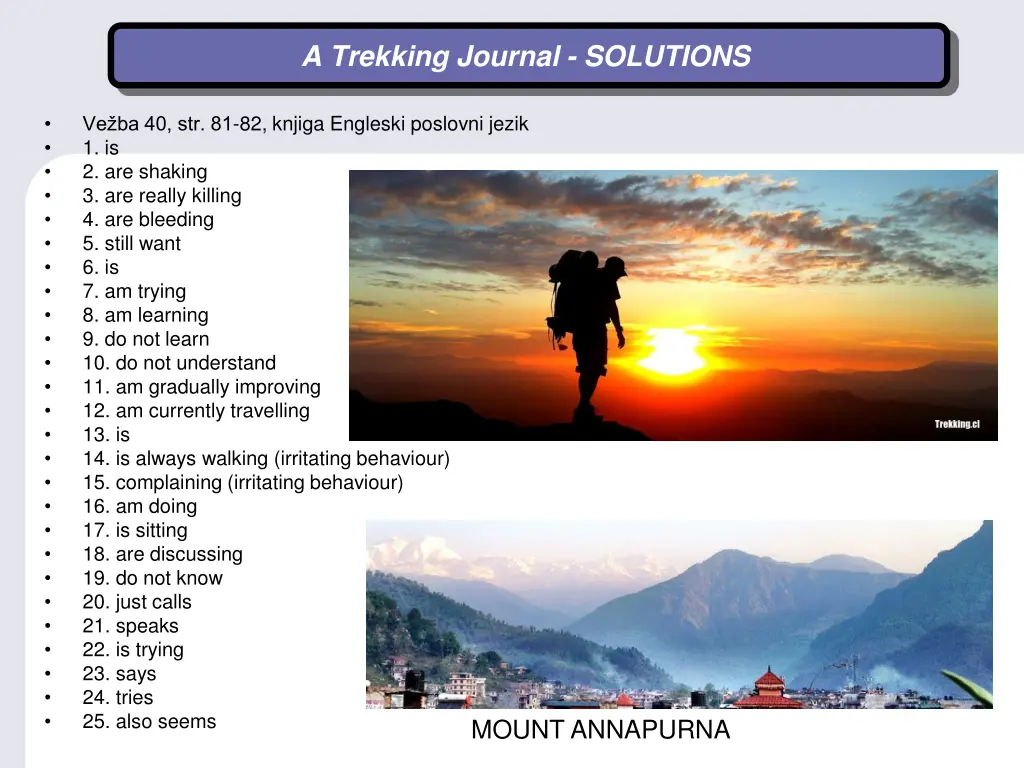 a trekking journal solutions