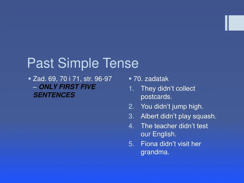 past simple tense 1