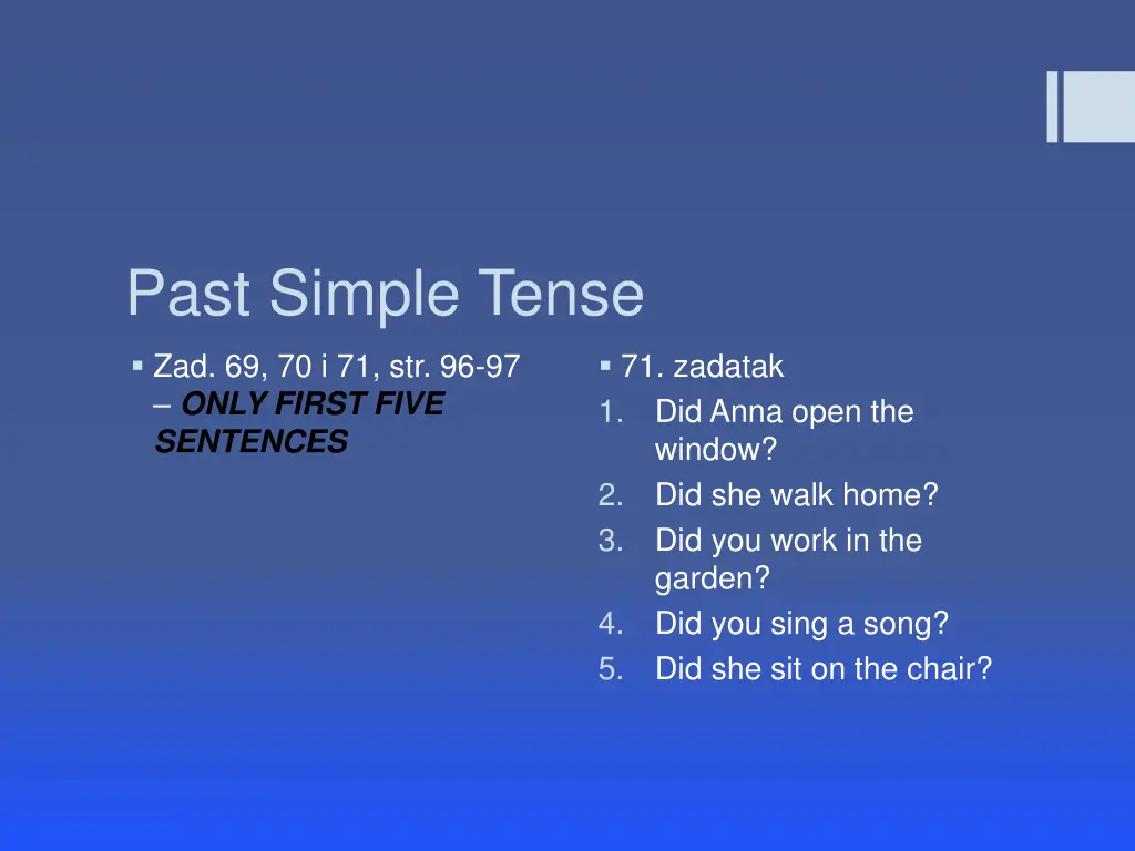 past simple tense 2