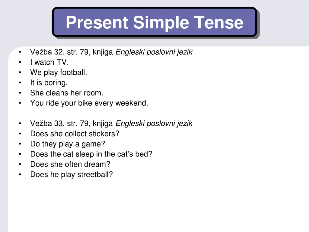 present simple tense 1