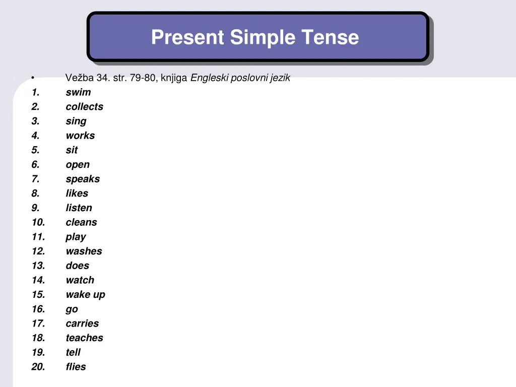 present simple tense 2