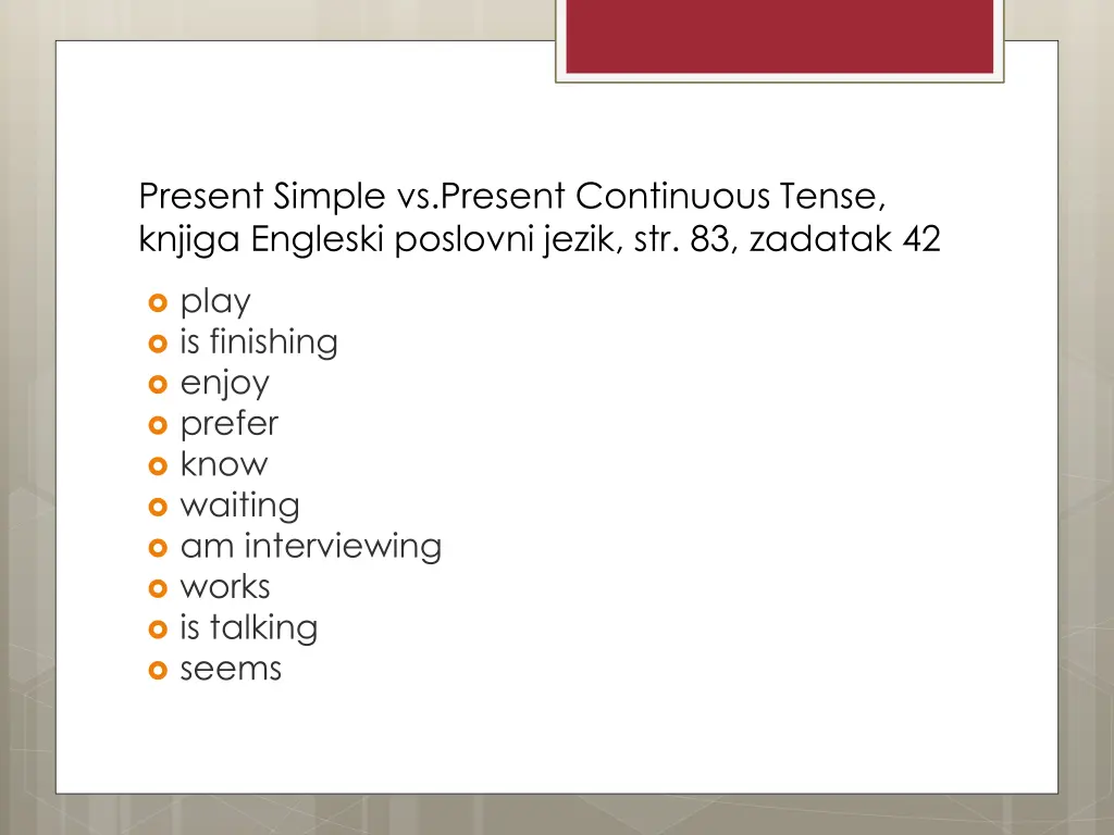 present simple vs present continuous tense knjiga