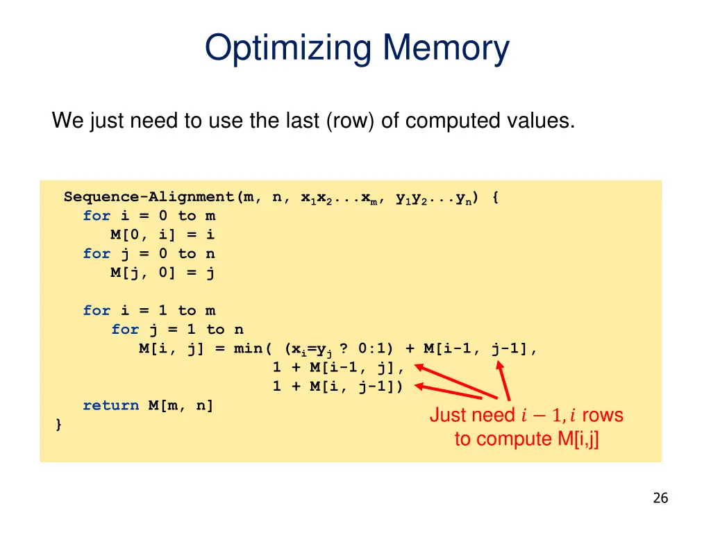 optimizing memory