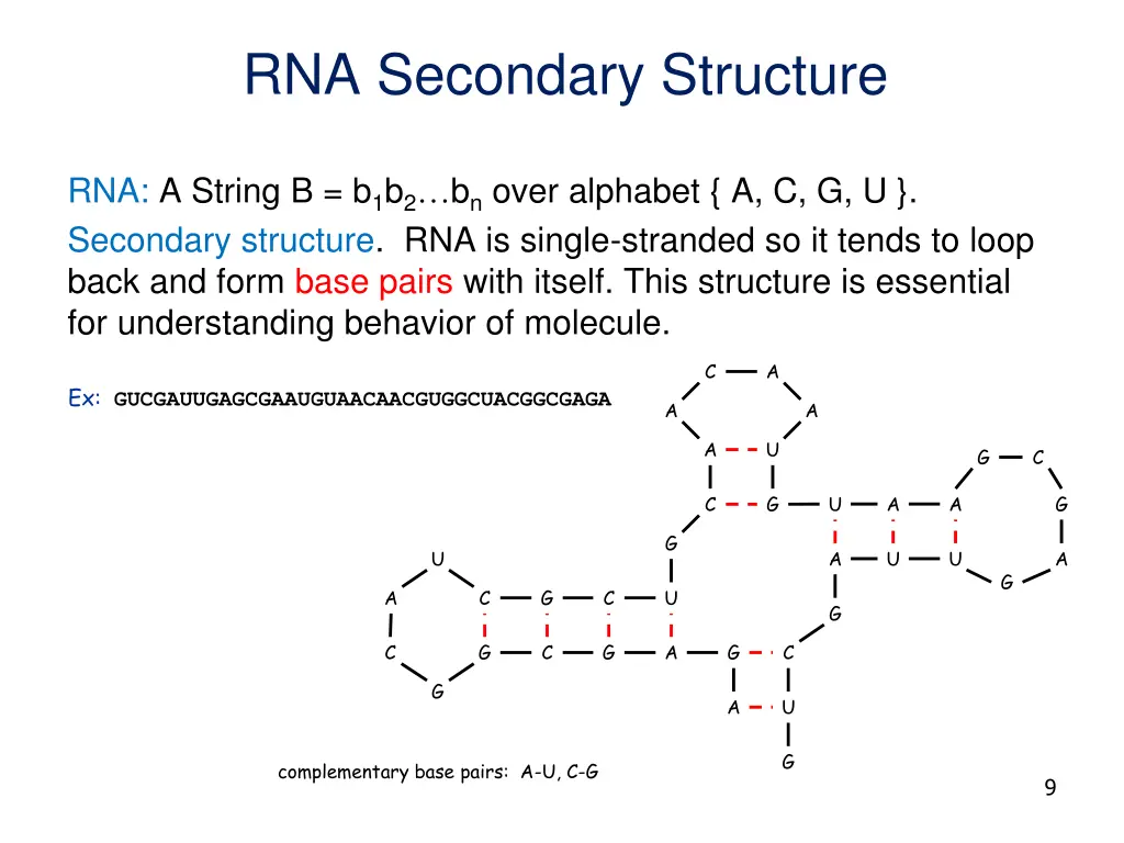 rna secondary structure 1