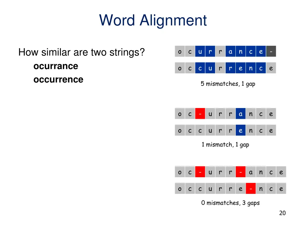 word alignment