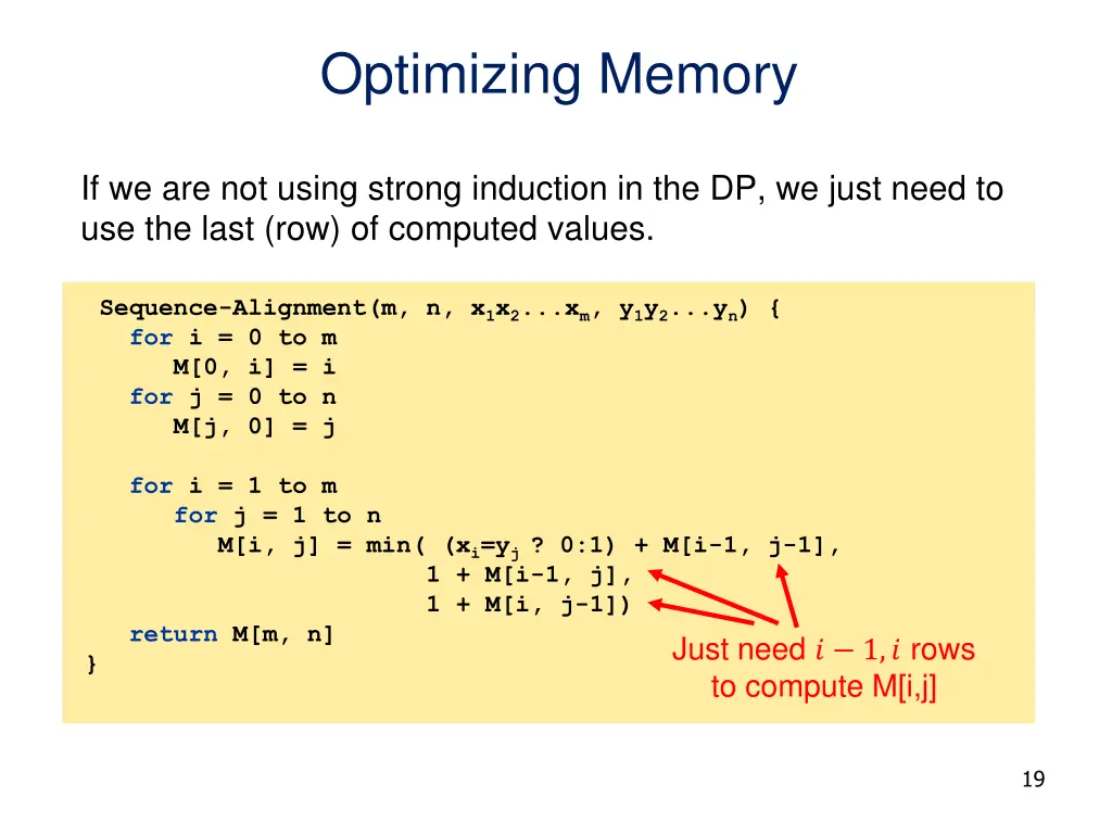 optimizing memory