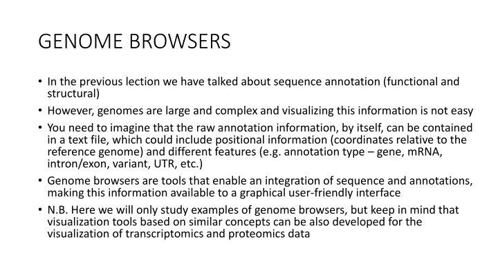 genome browsers