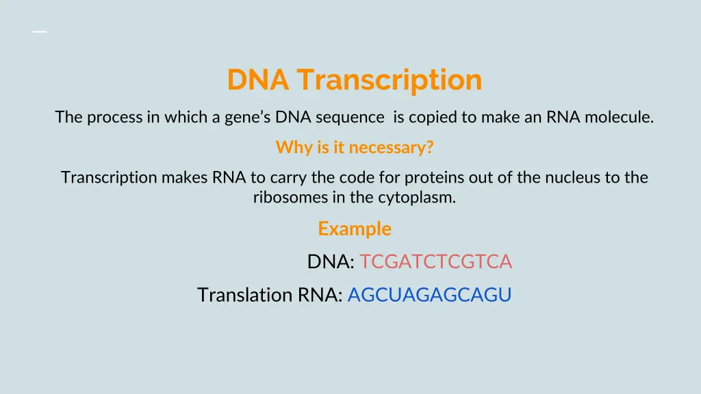 dna transcription