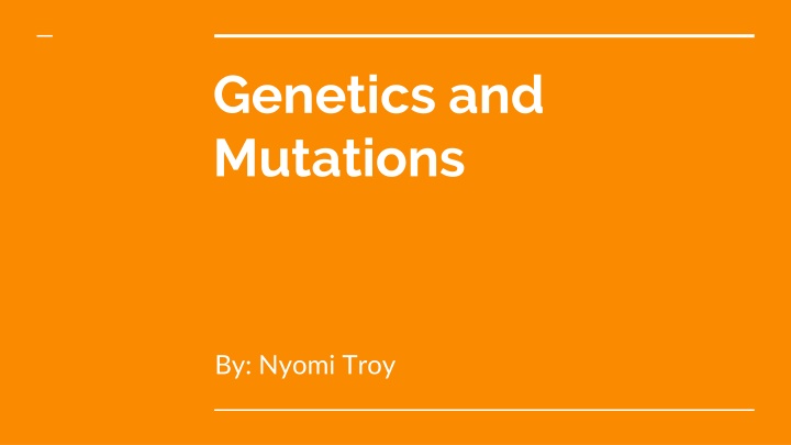 genetics and mutations