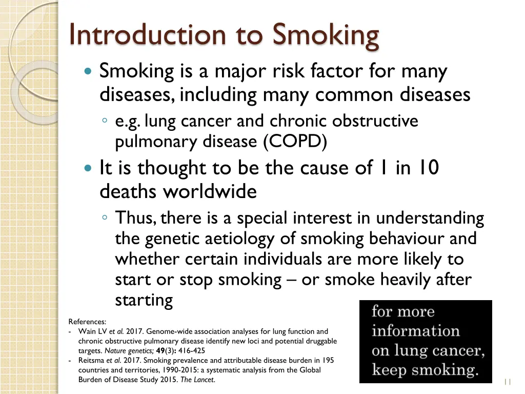 introduction to smoking smoking is a major risk