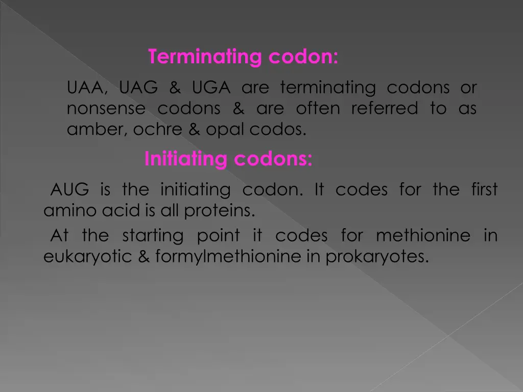 terminating codon