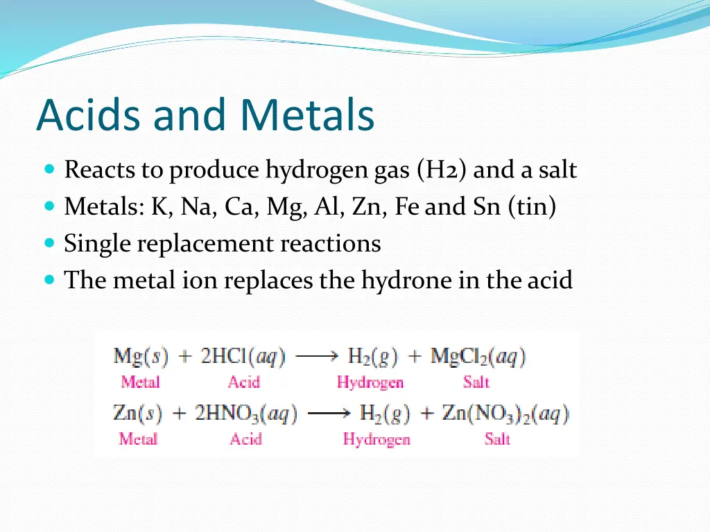 acids and metals