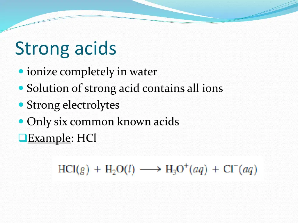 strong acids