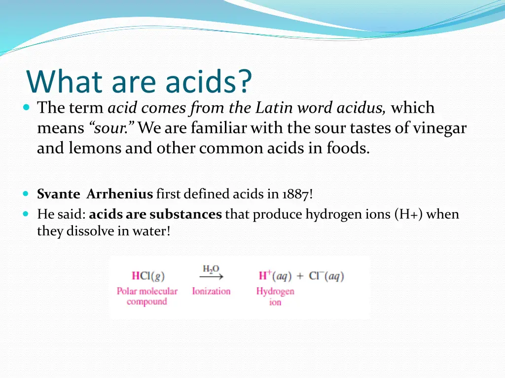 what are acids the term acid comes from the latin