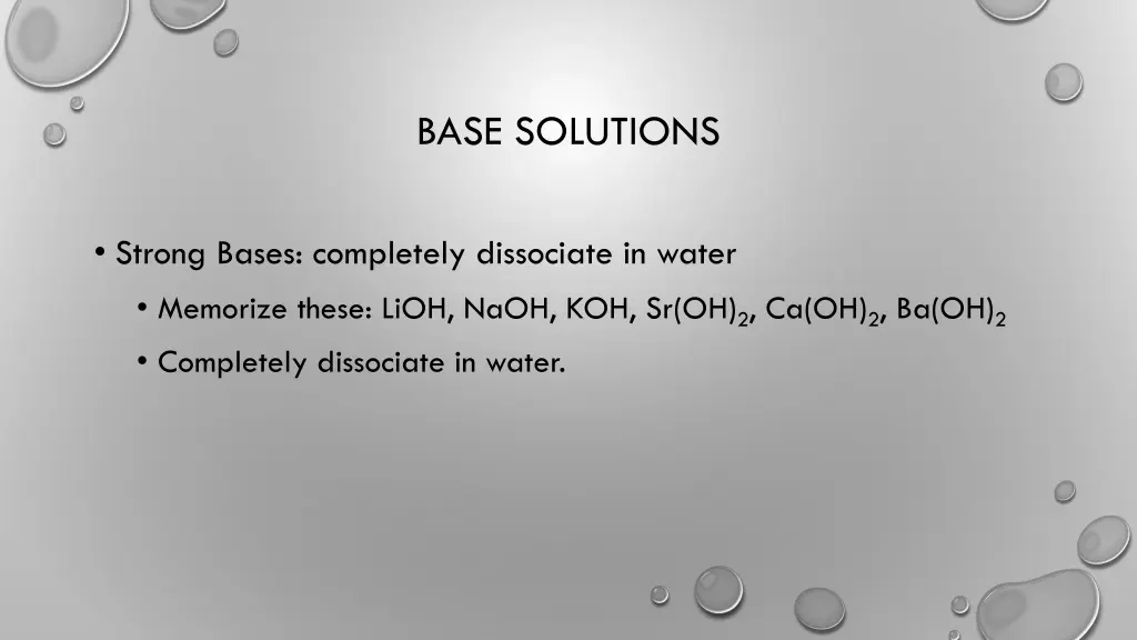 base solutions