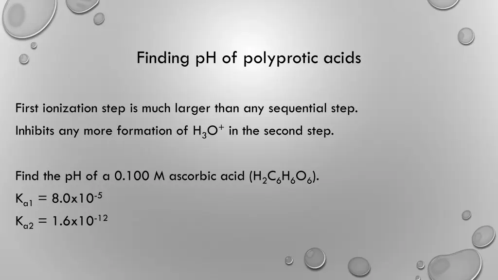 finding ph of polyprotic acids