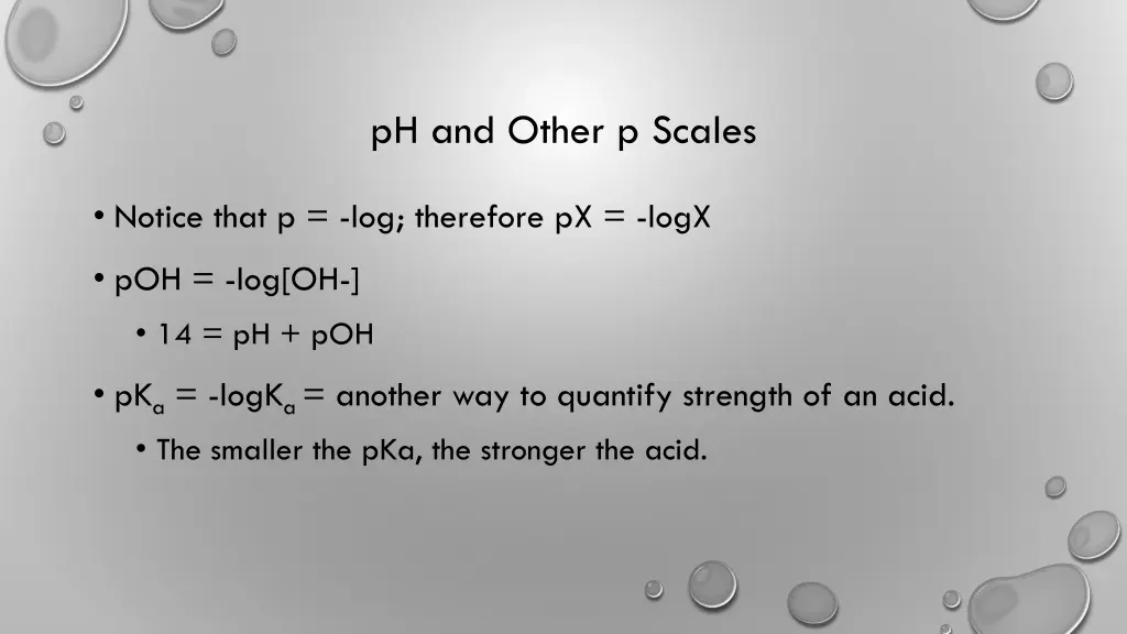 ph and other p scales