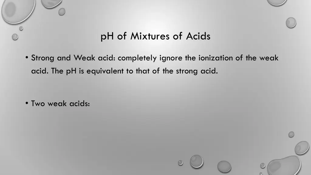 ph of mixtures of acids