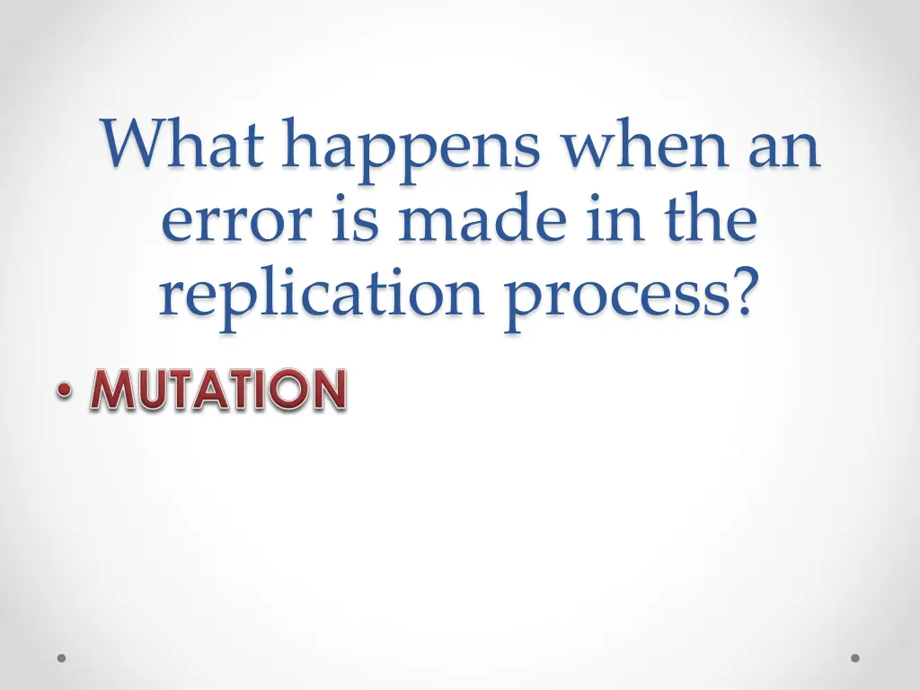 what happens when an error is made