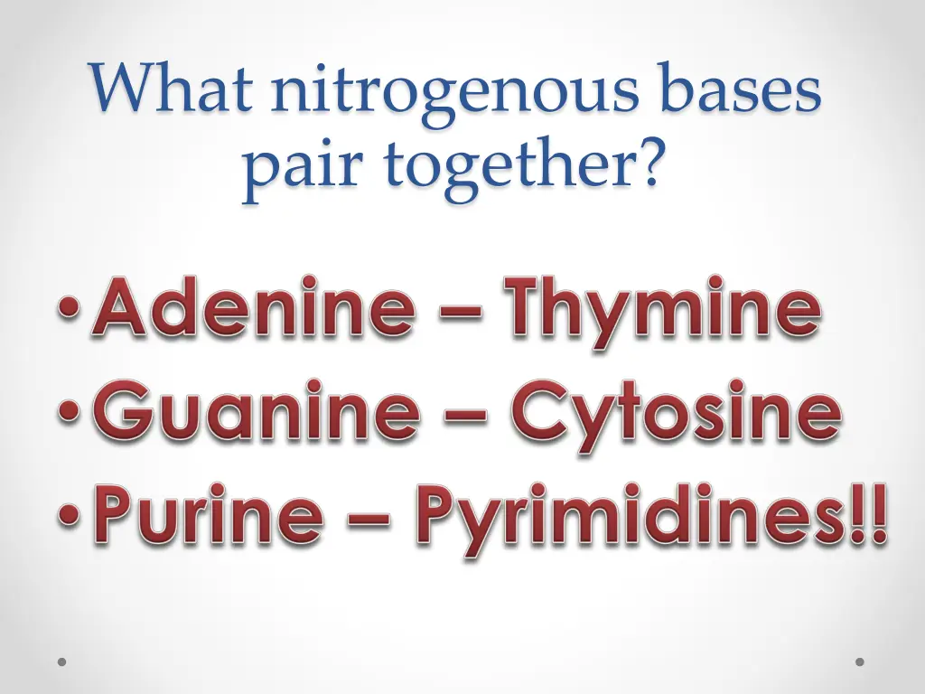 what nitrogenous bases pair together