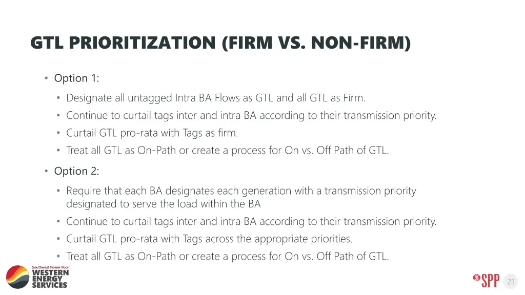 gtl prioritization firm vs non firm