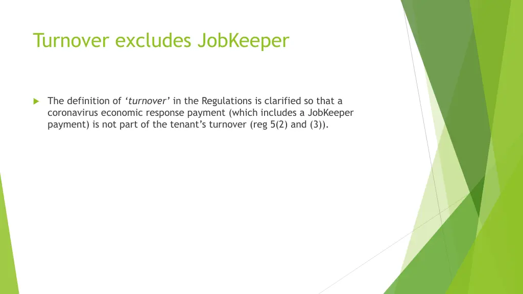 turnover excludes jobkeeper