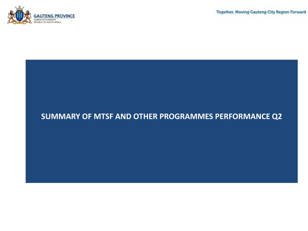 executive summary of quarterly financial 6